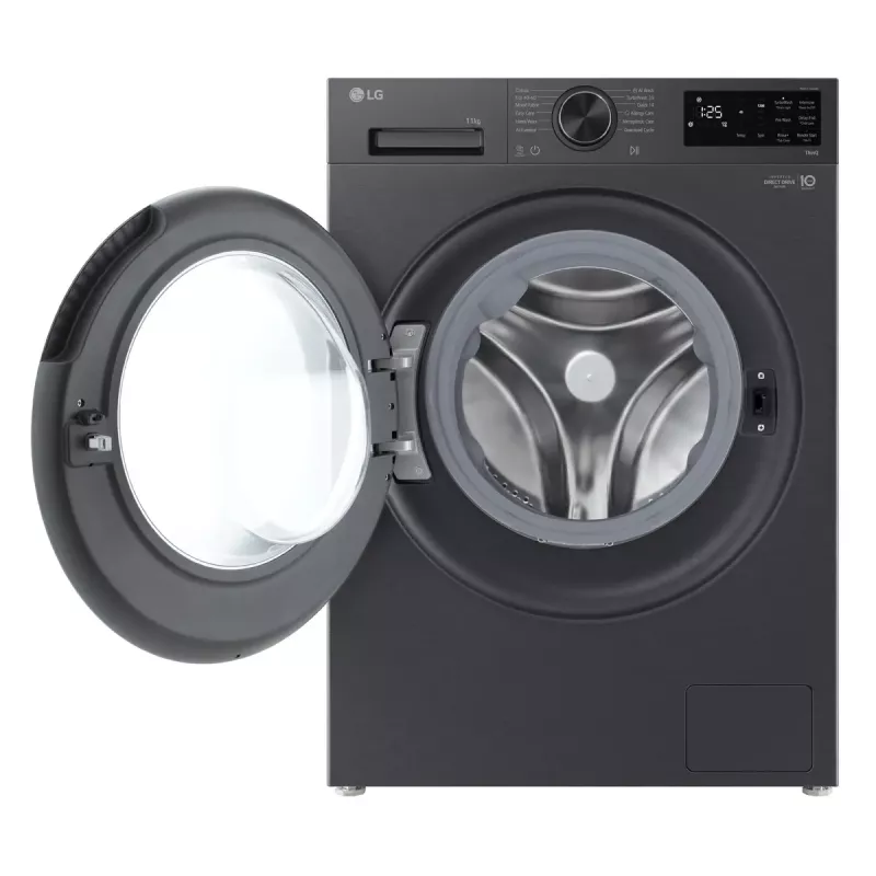 LG F4X5011TBB , A, priekinis pakrovimas, skalbimo talpa 11 kg, gylis 56,5 cm, 1400 aps./min., juoda skalbimo mašina priekinis pakrovimas 1351 aps./min.