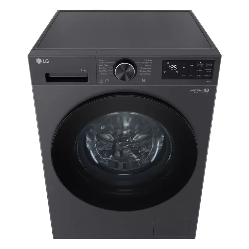 LG F4X5011TBB , A, priekinis pakrovimas, skalbimo talpa 11 kg, gylis 56,5 cm, 1400 aps./min., juoda skalbimo mašina priekinis pakrovimas 1351 aps./min.