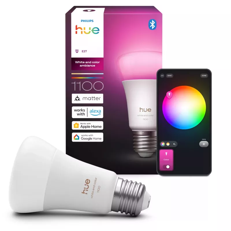 Philips Hue White and colour ambience A60 – E27 išmanioji lemputė – 1100