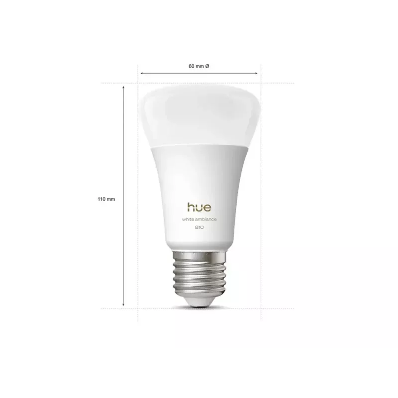 Philips Hue WA 810 A60 3P EU | E27 | 6 W | Šilta iki šalta balta šviesa | Bluetooth, Zigbee