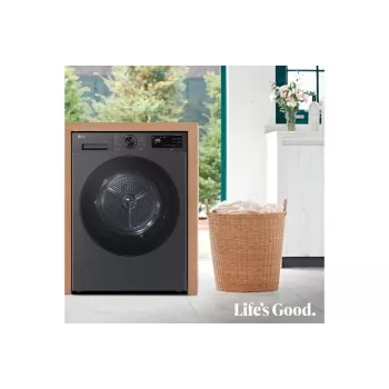 LG RHX5009TBB skalbinių džiovyklė Laisvai pastatoma Pakraunama iš priekio 9 kg Grafito