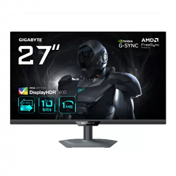 GIGABYTE G27U 27 inch 4K UHD žaidimų monitorius - dvigubas režimas (4K 160 Hz arba FHD 320 Hz), 3840 x 2160, 1 ms, 350 cd/m², FreeSync Premium, DisplayHDR400, HDMI 2.1, DisplayPort 1.4