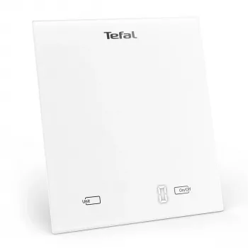 Elektroninė virtuvinė svarstyklė Tefal Essential BC5504V0 – 5 kg talpa, 1 g tikslumas, LCD ekranas, balta