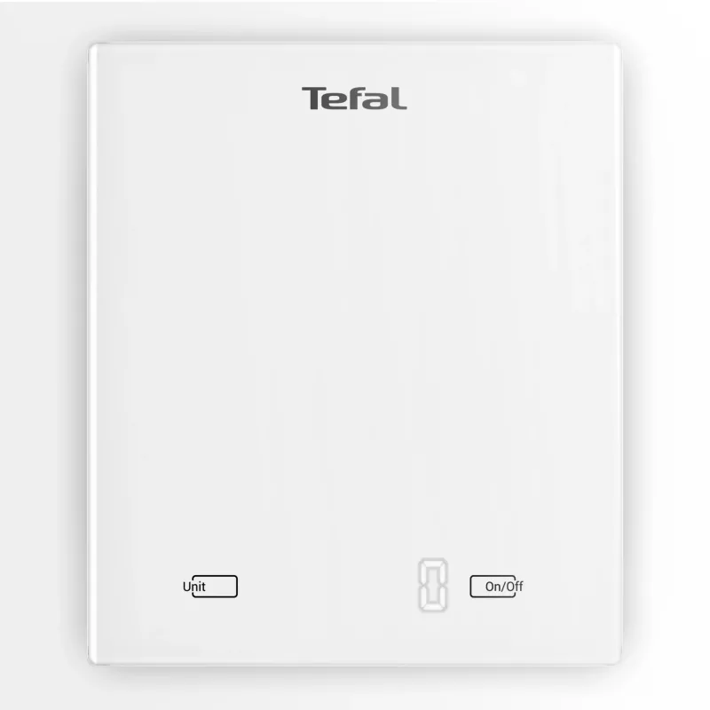 Elektroninė virtuvinė svarstyklė Tefal Essential BC5504V0 – 5 kg talpa, 1 g tikslumas, LCD ekranas, balta