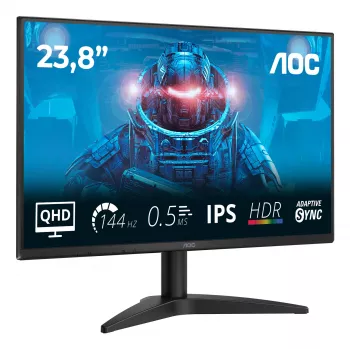 AOC B3 Q24B36X kompiuterio monitorius 60,5 cm (23,8 col.) 2560 x 1440 pikselių Quad HD LED juodas