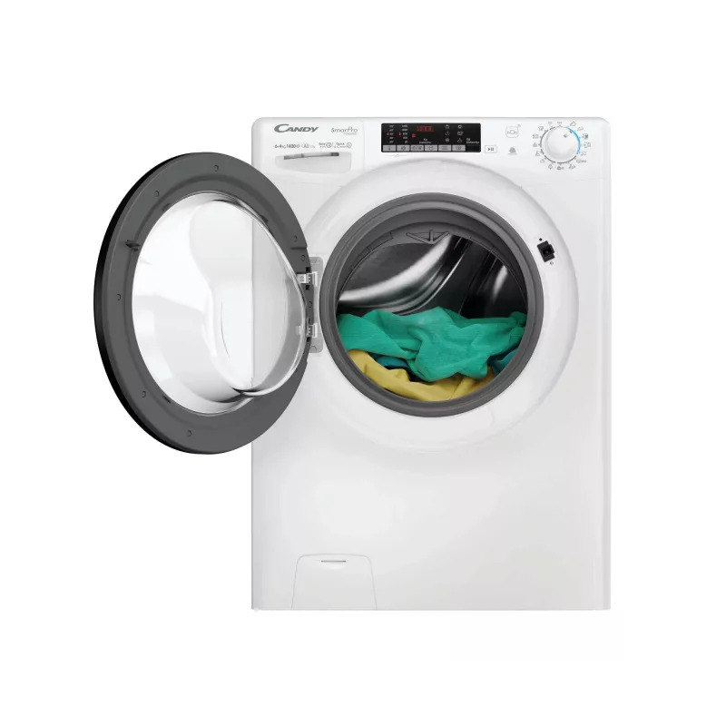 Candy Smart Pro CSOW44644TWMB6-S skalbyklė-džiovyklė Freestanding Priekinio pakrovimo Balta