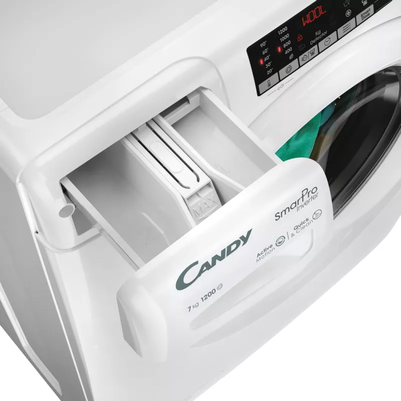 Candy Smart Pro Inverter CO4 274TWM6/1-S skalbimo mašina Front-load 7 kg 1200 RPM Balta