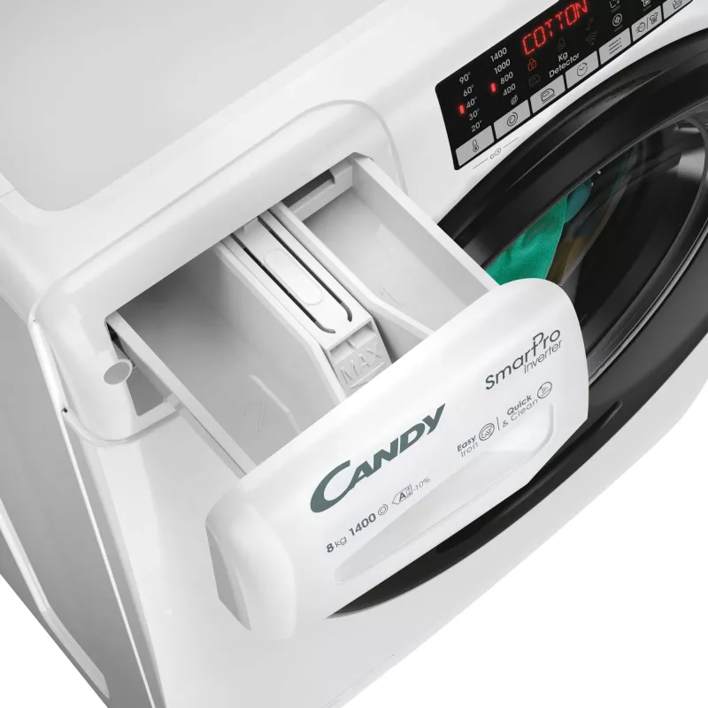 Candy Smart Pro Inverter CSO486TWMB6/1-S skalbimo mašina su priekiniu įkrovimu 8 kg 1400 aps./min Balta