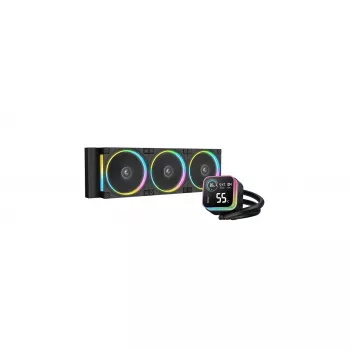 AIO skysčio aušintuvas procesoriui DeepCool LQ360 ULTRA ARGB — 360 mm radiatorius, ARGB apšvietimas, suderinamas su Intel/AMD