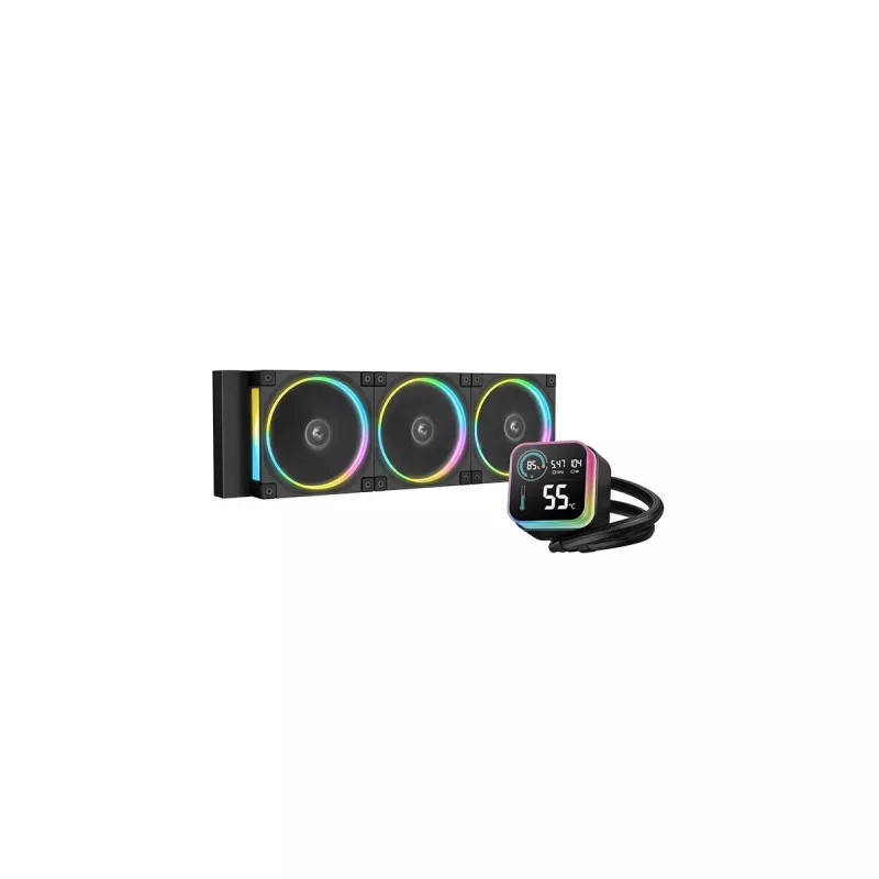 AIO skysčio aušintuvas procesoriui DeepCool LQ360 ULTRA ARGB — 360 mm radiatorius, ARGB apšvietimas, suderinamas su Intel/AMD