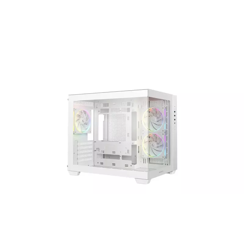 PC korpusas DeepCool CG330 3F White — vidutinio bokšto ATX korpusas, baltas