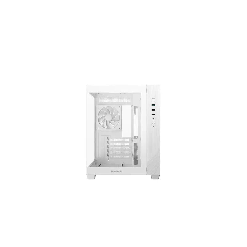 PC korpusas DeepCool CG330 3F White — vidutinio bokšto ATX korpusas, baltas