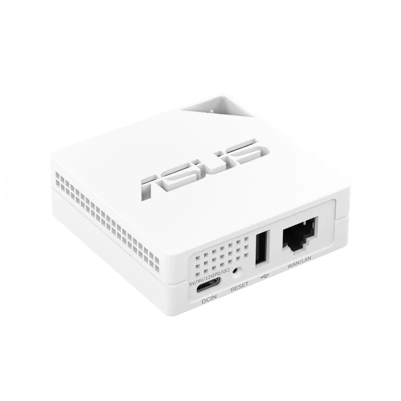 Nešiojamasis belaidis maršrutizatorius ASUS RT-AX50 Go, dviejų juostų 2,4/5 GHz, Wi‑Fi 6 (802.11ax), 1501 Mbps, baltas