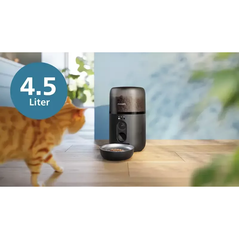 Automatinis gyvūnų šėryklos „Philips 5000 series PAW5320/02“ su kamera, 4,5 l maisto ir vandens talpa, plastikinis korpusas, naudojimui patalpoje