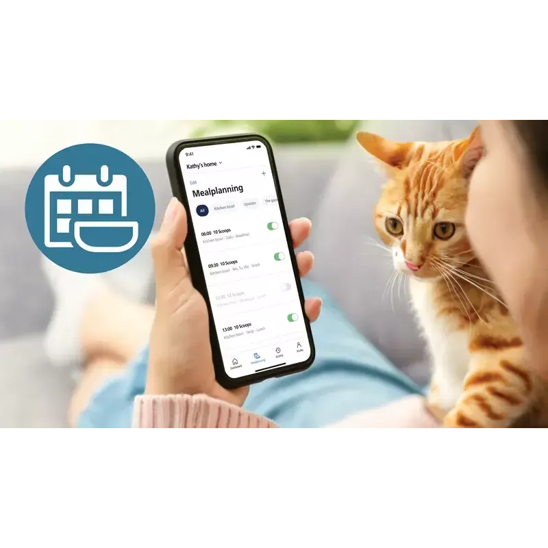 Automatinis gyvūnų šėryklos „Philips 5000 series PAW5320/02“ su kamera, 4,5 l maisto ir vandens talpa, plastikinis korpusas, naudojimui patalpoje