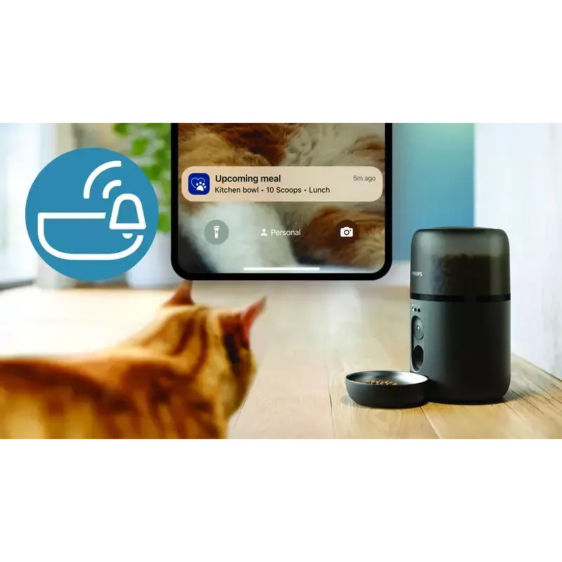 Automatinis gyvūnų šėryklos „Philips 5000 series PAW5320/02“ su kamera, 4,5 l maisto ir vandens talpa, plastikinis korpusas, naudojimui patalpoje