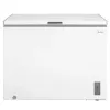 Midea MDRC411FZE01 krūtininis šaldiklis — laisvai pastatomas, 293 l talpos, E energijos klasė, 14 kg per 24 val. užšaldymo pajėgumas, baltas
