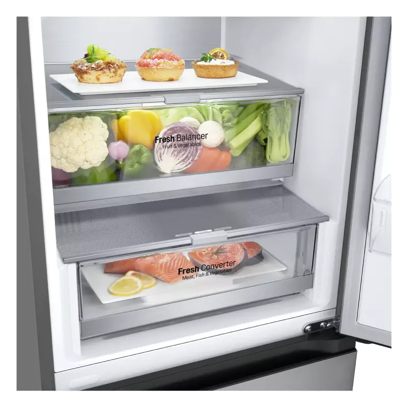 LG GBV7280CPY.APYQEUR šaldytuvas-šaldiklis Pastatomas 387 L Nerūdijantis plienas