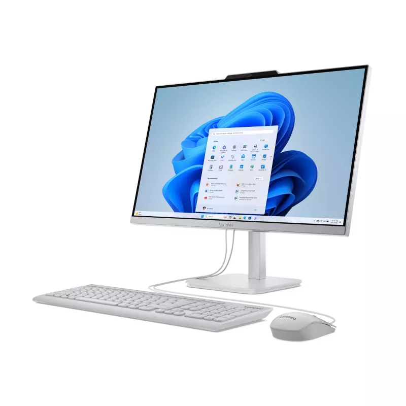 Lenovo A100 Intel Core i3 N-series i3-N305 60,5 cm (23,8 colio) 1920 x 1080 pikseliai Viskas viename kompiuteris 16 GB DDR5-SDRAM 512 GB SSD Windows 11 Home Wi-Fi 6 (802.11ax) Pilka