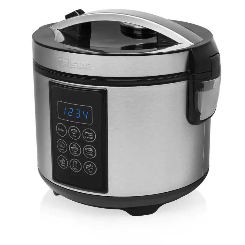 Multicooker Tristar RK-6132 — 1,5 L, 500 W, 7 automatinės programos, LCD, nerūdijantis plienas / juoda