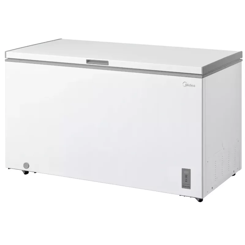 Šaldomoji dėžė Midea MDRC564FZE01 — laisvai pastatoma, 418 L naudingoji talpa, balta