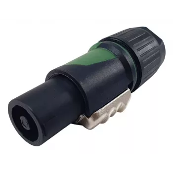 4‑Pole speakON kabelio jungtis EQUIP 4‑polių moteriška, juoda, 22,5×22,5 mm, 30 g