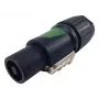 4‑Pole speakON kabelio jungtis EQUIP 4‑polių moteriška, juoda, 22,5×22,5 mm, 30 g