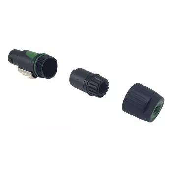4‑Pole speakON kabelio jungtis EQUIP 4‑polių moteriška, juoda, 22,5×22,5 mm, 30 g