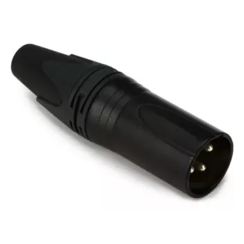 3 polių kištukinis XLR kabelio jungtis EQUIP 147930, juoda, 3 kontaktų, 19×19 mm, 28,8 g
