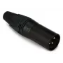 3 polių kištukinis XLR kabelio jungtis EQUIP 147930, juoda, 3 kontaktų, 19×19 mm, 28,8 g