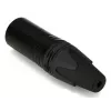 3 polių kištukinis XLR kabelio jungtis EQUIP 147930, juoda, 3 kontaktų, 19×19 mm, 28,8 g