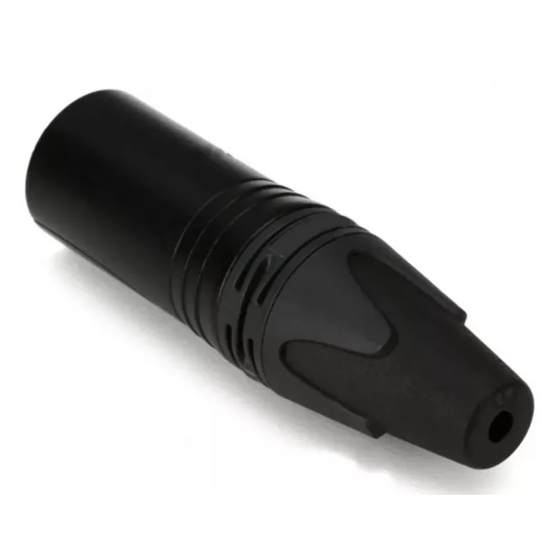 3 polių kištukinis XLR kabelio jungtis EQUIP 147930, juoda, 3 kontaktų, 19×19 mm, 28,8 g