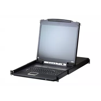 ATEN CL5708IN stelažo pultas 48,3 cm (19 colių) 1280 x 1024 pikseliai Metalas, Plastikas Juoda 1U