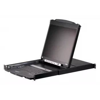 ATEN CL5808N stovo pultas 48,3 cm (19 colių) 1280 x 1024 pikseliai Metalas, Plastikas Juodas 1U
