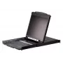 ATEN CL5808N stovo pultas 48,3 cm (19 colių) 1280 x 1024 pikseliai Metalas, Plastikas Juodas 1U
