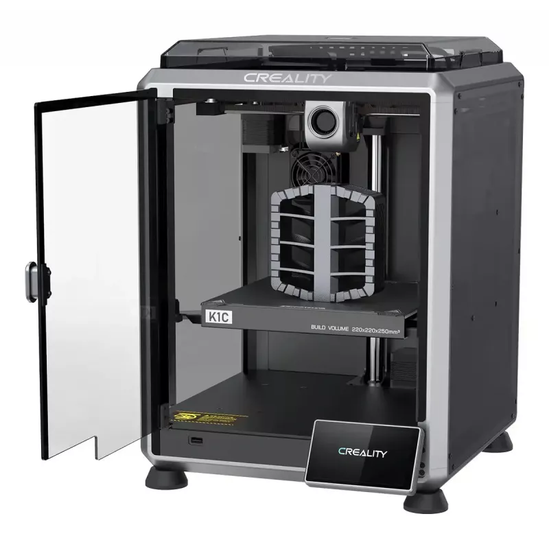 3D spausdintuvas Creality K1C FDM Wi‑Fi — PLA/ABS/ASA/PETG/TPU, sluoksnis 0,1–0,35 mm, 4,3 col. jutiklinis ekranas, 100–240V