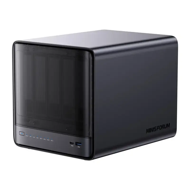 Mini PC Minis Forum NAS N5 AMD Ryzen 7 H255, 16GB RAM, 128GB OS saugykla