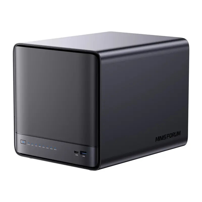 Mini-PC Minis Forum NAS N5 Pro AMD Ryzen AI 9 HX Pro 370, 32GB RAM, 128GB saugykla