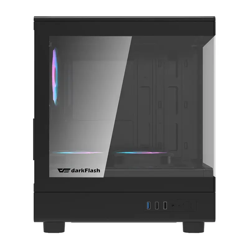 Kompiuterio korpusas DarkFlash DB330M Juoda v2 su trimis iš anksto sumontuotais ventiliatoriais