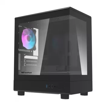 Kompiuterio korpusas DarkFlash DB330M Juoda v2 su trimis iš anksto sumontuotais ventiliatoriais