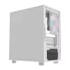 Darkflash kompiuterio korpusas DB330M White v2 su trimis iš anksto įmontuotais ventiliatoriais, palaiko micro-ATX/mATX