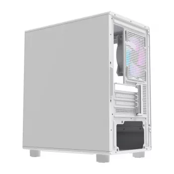 Darkflash kompiuterio korpusas DB330M White v2 su trimis iš anksto įmontuotais ventiliatoriais, palaiko micro-ATX/mATX