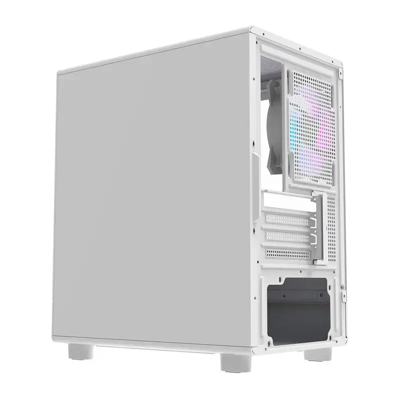 Darkflash kompiuterio korpusas DB330M White v2 su trimis iš anksto įmontuotais ventiliatoriais, palaiko micro-ATX/mATX