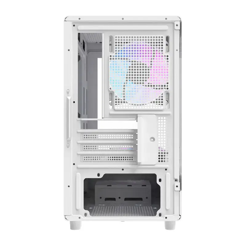 Darkflash kompiuterio korpusas DB330M White v2 su trimis iš anksto įmontuotais ventiliatoriais, palaiko micro-ATX/mATX