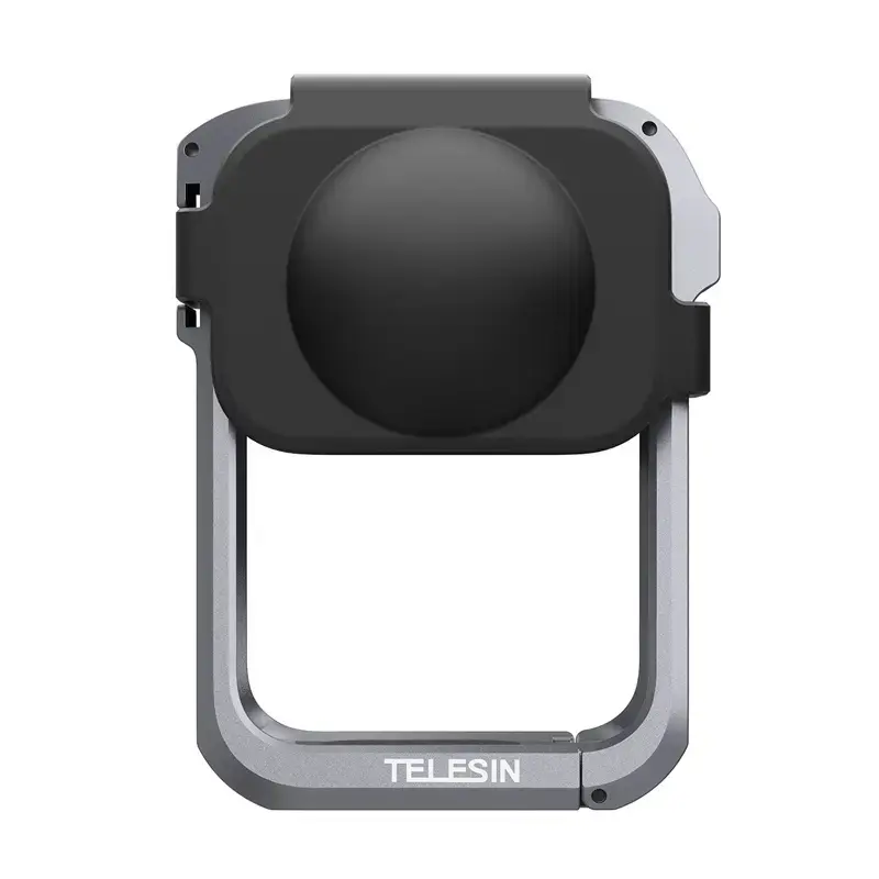 Metalinis apsauginis gaubtas Telesin, skirtas DJI Osmo 360 – lengvas metalinis rėmas, tvirtinimo taškai