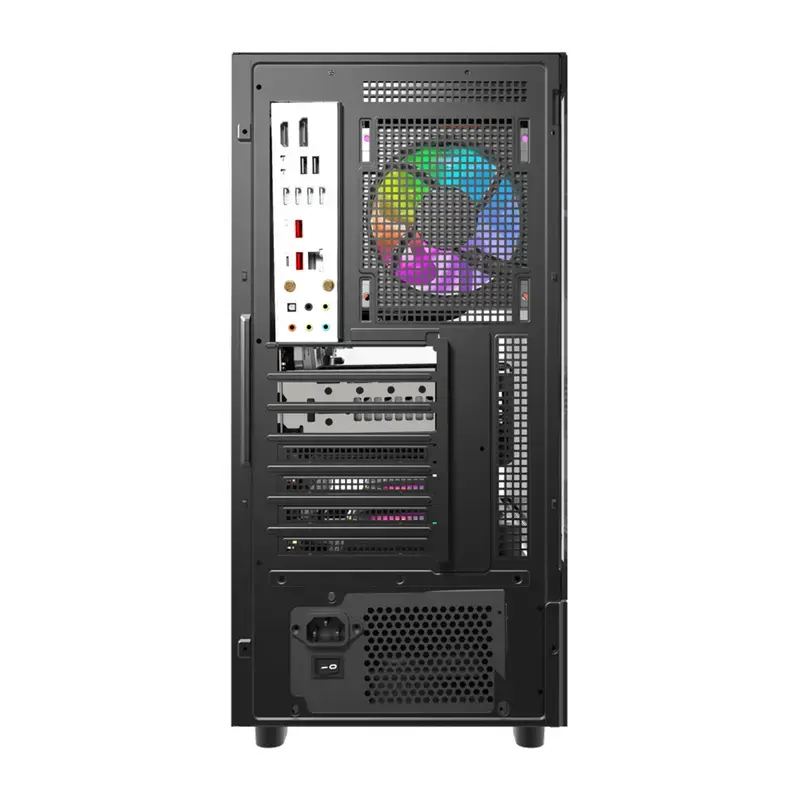 Kompiuterio korpusas DarkFlash DS950V su priekiniu ekranu (juodas) ir 6 iš anksto sumontuotais ventiliatoriais