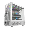 Kompiuterio korpusas DarkFlash DS950V su įmontuotu ekranu, baltas, komplekte 6 ventiliatoriai