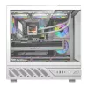 Kompiuterio korpusas DarkFlash DS950V su įmontuotu ekranu, baltas, komplekte 6 ventiliatoriai