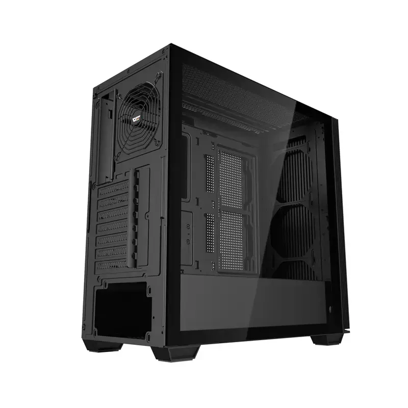 ATX kompiuterio korpusas Darkflash DS900WS — vidutinio bokšto, be ventiliatorių, juodas
