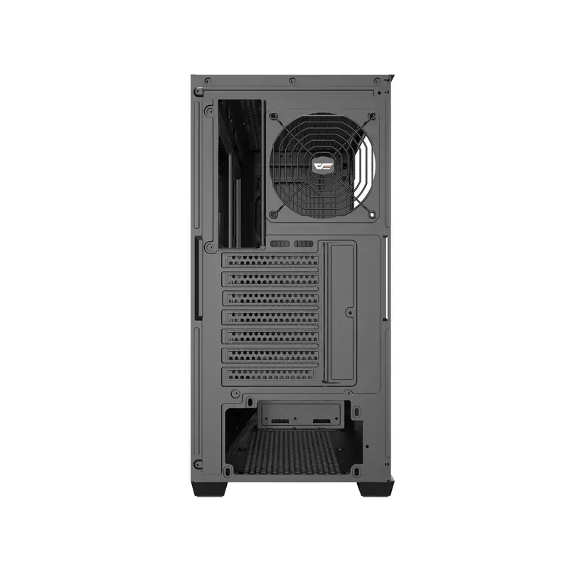 ATX kompiuterio korpusas Darkflash DS900WS — vidutinio bokšto, be ventiliatorių, juodas